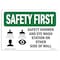 Signmission OSHA, 7" Height, Rigid Plastic, 10" x 7", Landscape, Shower And Eye Wash Station With Symbol OS-SF-P-710-L-10967 - alternate 1